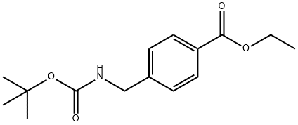 Ethyl 4-(((tert-butoxycarbonyl)amino)methyl)benzoate Struktur