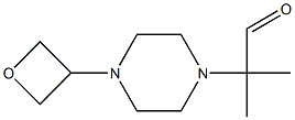 2-methyl-2-(4-oxetan-3-yl-piperazin-1-yl)-propionaldehyde Struktur