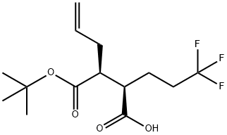 Butanedioic acid, 2-(2-propen-1-yl)-3-(3,3,3-trifluoropropyl)-, 1-(1,1-dimethylethyl) ester, (2S,3R)- Struktur