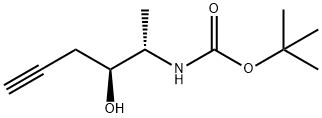 tert-butyl((2S,3S)-3-hydroxyhex-5-yn-2-yl)carbamate Struktur