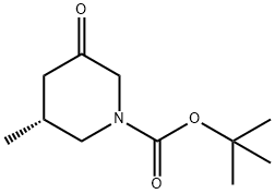 (R)-tert-butyl 3-methyl-5-oxopiperidine-1-carboxylate Struktur