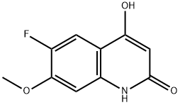 6-Fluoro-7-methoxy-quinoline-2,4-diol Struktur