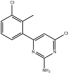 4-chloro-6-(3-chloro-2-methylphenyl)pyrimidin-2-amine Struktur