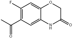 6-Acetyl-7-fluoro-4H-benzo[1,4]oxazin-3-one Struktur