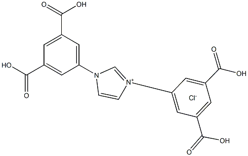 1,3-bis(3,5-dicarboxyphenyl)imidazoliumchloride Struktur