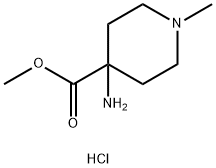 methyl 4-amino-1-methylpiperidine-4-carboxylate hydrochloride Struktur