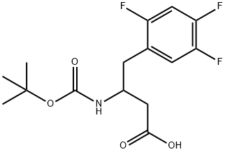 3-(Boc-amino)-4-(2,4,5-trifluorophenyl)butyric Acid Struktur