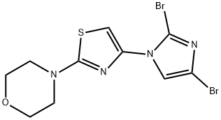 4-(4-(4,5-dibromo-1H-imidazol-1-yl)thiazol-2-yl)morpholine Struktur