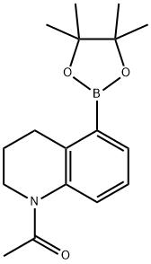 1-(5-(4,4,5,5-tetramethyl-1,3,2-dioxaborolan-2-yl)-3,4-dihydroquinolin-1(2H)-yl)ethanone Struktur