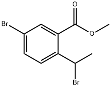 methyl5-bromo-2-(1-bromoethyl)benzoate Struktur