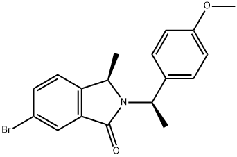 6-bromo-2-((R)-1-(4-methoxyphenyl)ethyl)-3-methylisoindolin-1-one Struktur