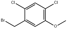 1-Bromomethyl-2,4-dichloro-5-methoxy-benzene Struktur