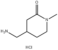 4-(aminomethyl)-1-methylpiperidin-2-one hydrochloride Struktur