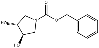 N-Cbz-(3R,4R)-dihydroxypyrrolidine-1-carboxylate Struktur