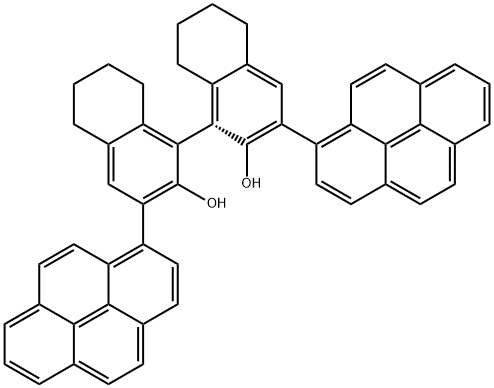 (1R)-5,5',6,6',7,7',8,8'-Octahydro-3,3'-di-1-pyrenyl-[1,1'-binaphthalene]-2,2'-diol Struktur