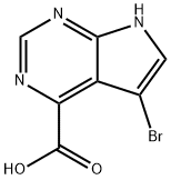 5-bromo-7H-pyrrolo[2,3-d]pyrimidine-4-carboxylic acid Struktur