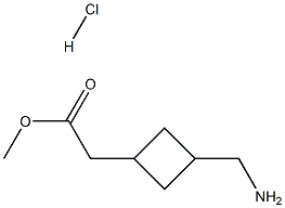 methyl 2-[3-(aminomethyl)cyclobutyl]acetate hydrochloride Struktur