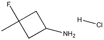 3-fluoro-3-methylcyclobutan-1-amine hydrochloride Struktur