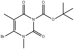 tert-butyl4-bromo-3,5-dimethyl-2,6-dioxo-3,6-dihydropyrimidine-1(2H)-carboxylate Struktur