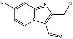 7-Chloro-2-chloromethyl-imidazo[1,2-a]pyridine-3-carbaldehyde Struktur