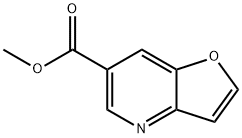 methyl furo[3,2-b]pyridine-6-carboxylate Struktur