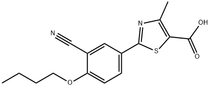 2-(4-butoxy-3-cyanophenyl)-4-methylthiazole-5-carboxylic acid Struktur