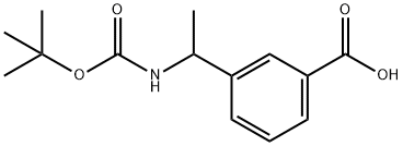 3-(1-((tert-Butoxycarbonyl)amino)ethyl)benzoic acid Struktur