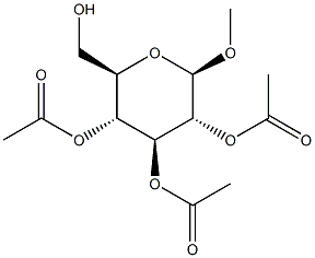 BETA-D-GLUCOPYRANOSIDE, METHYL, 2,3,4-TRIACETATE Struktur