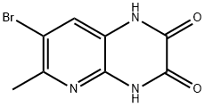 7-Bromo-6-methyl-1,4-dihydro-pyrido[2,3-b]pyrazine-2,3-dione Struktur