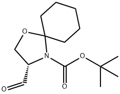 tert-Butyl (3S)-3-formyl-1-oxa-4-azaspiro[4.5]decane-4-carboxylate Struktur