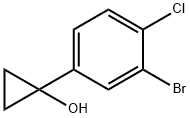 1-(3-bromo-4-chlorophenyl)cyclopropan-1-ol Struktur