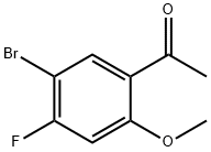 1-(5-Bromo-4-fluoro-2-methoxy-phenyl)-ethanone Struktur