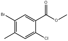 5-Bromo-2-chloro-4-methyl-benzoic acid methyl ester Struktur