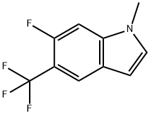 6-Fluoro-1-methyl-5-trifluoromethyl-1H-indole Struktur