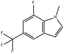 7-Fluoro-1-methyl-5-trifluoromethyl-1H-indole Struktur