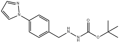 tert-butyl 2-(4-(1H-pyrazol-1-yl)benzyl)hydrazinecarboxylate Struktur