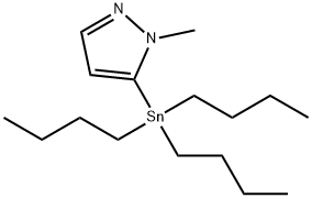 (1-Methyl-1H-pyrazol-5-yl)tributylstannane Struktur