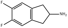 5,6-difluoro-2,3-dihydro-1H-inden-2-amine Struktur