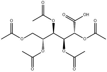 (2R,3S,4R,5R)-2,3,4,5,6-pentaacetoxyhexanoic acid Struktur