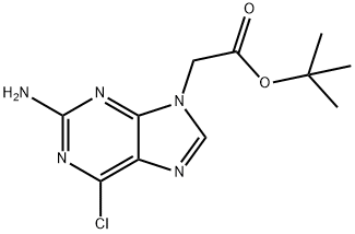 tert-butyl 2-(2-amino-6-chloro-9H-purin-9-yl)acetate Struktur