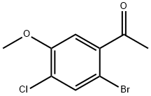 1-(2-Bromo-4-chloro-5-methoxy-phenyl)-ethanone Struktur