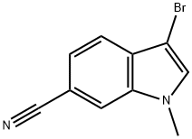 3-Bromo-1-methyl-1H-indole-6-carbonitrile Struktur