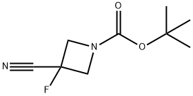 tert-butyl 3-cyano-3-fluoroazetidine-1-carboxylate Struktur