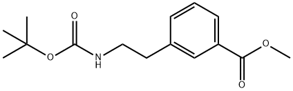 methyl 3-(2-(tert-butoxycarbonyl)aminoethyl)benzoate Struktur