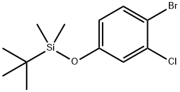 (4-Bromo-3-Chlorophenoxy)(Tert-Butyl)Dimethylsilane Struktur