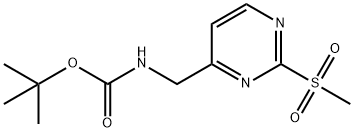 tert-Butyl ((2-(methylsulfonyl)pyrimidin-4-yl)methyl)carbamate Struktur