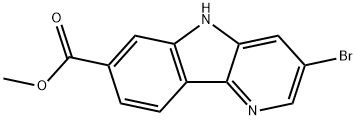 methyl3-bromo-5H-pyrido[3,2-b]indole-7-carboxylate Struktur