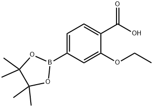 2-Ethoxy-4-(tetramethyl-1,3,2-dioxaborolan-2-yl)benzoic acid Struktur