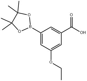 3-Ethoxy-5-(tetramethyl-1,3,2-dioxaborolan-2-yl)benzoic acid Struktur