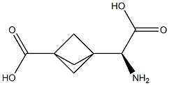 (S)-3-(Amino(carboxy)methyl)bicyclo[1.1.1]pentane-1-carboxylicacid Struktur